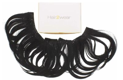 Hair2wear Haarverlängerung 4-teiliges gerades Set schwarz 