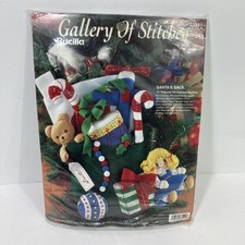 Bucilla Holiday Felt Applique Santa Stocking Craft Kit #33511 Snata/'s Sack 1995