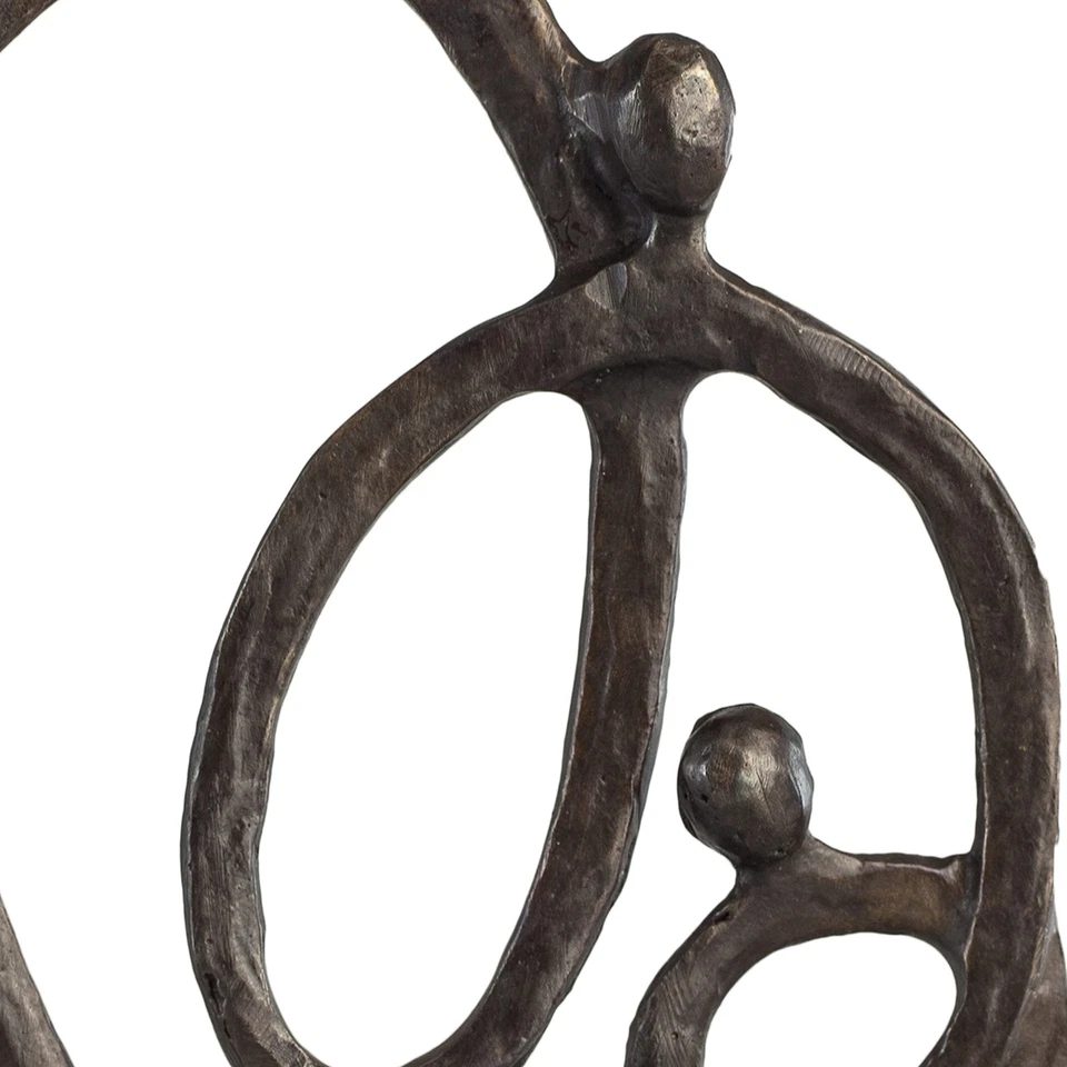 Danya B. Семья из 3 сердце кольцо любви песок литой бронзовая скульптура, современный... - Изображение 3 из 3