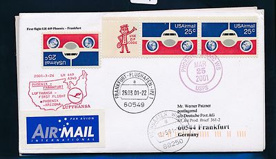 66741) LH FF Phoenix USA - Frankfurt 25.3.2001, cover