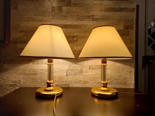 Beautiful Couple Vintage Crystal Crystal Table Lamp Pair Lamps - Picture 1 of 12