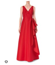 icon silk cascading V-neck Gown dress