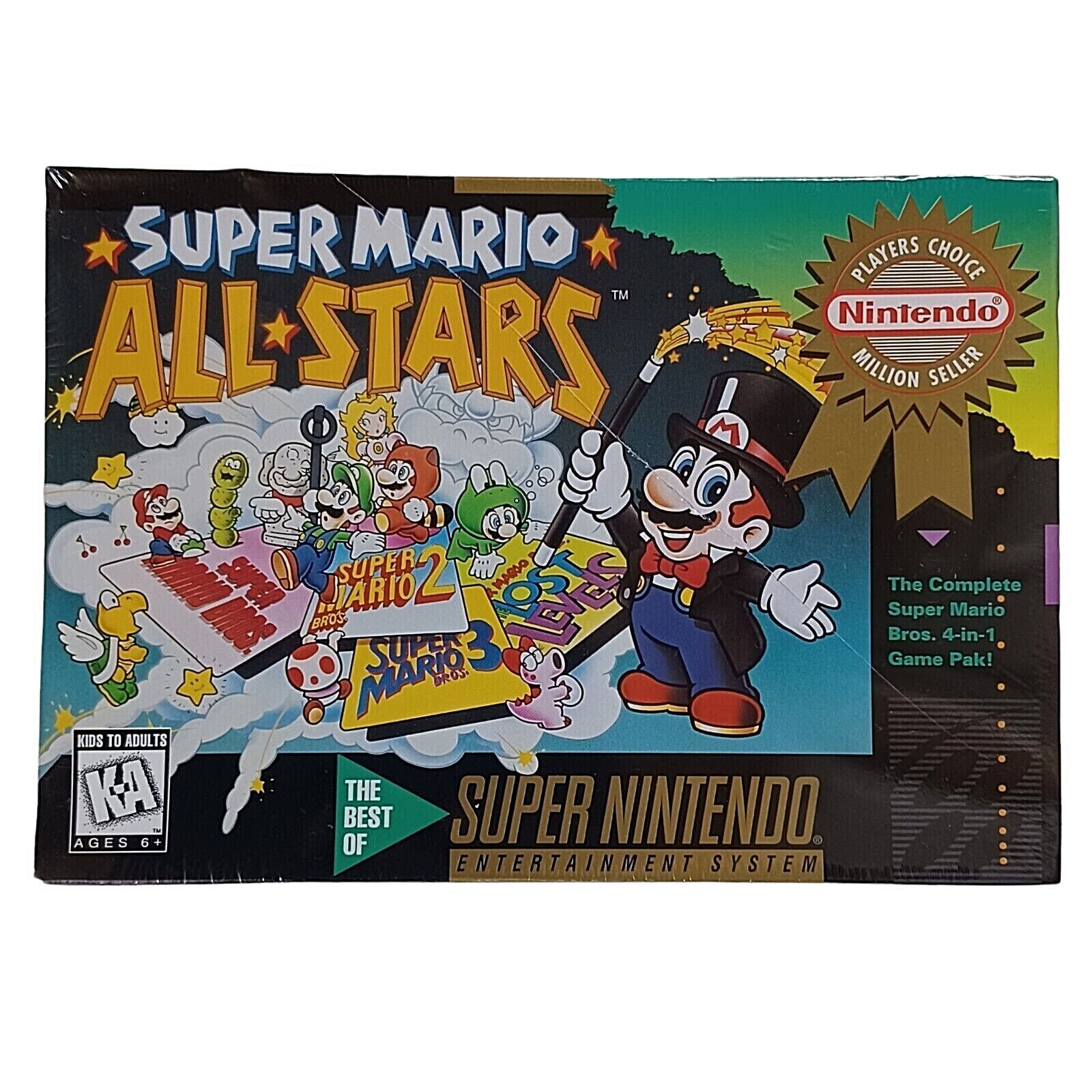 Calle Despertar fusible Super Mario All Stars Super Nintendo SNES Players Choice Ed 1993 Factory  Sealed 45496830229 | eBay