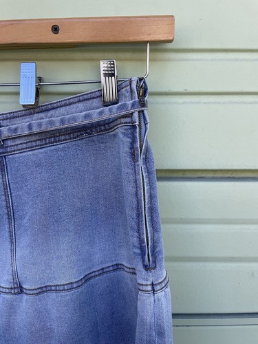 EST 1946 Denim Cato Women's Jean Skirt Side Zip Tie belt Waist 40" size 22W - Picture 3 of 11