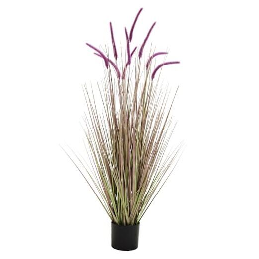 4FT Artificial Purple Horsetail Reed Grass for Indoor Decor
