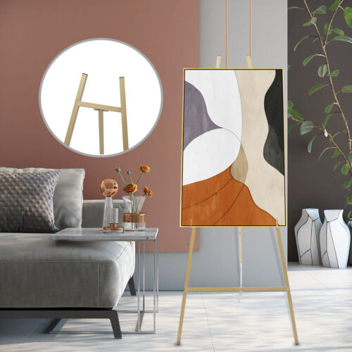 2X Large Gold Wedding Easel Stand Drawing Poster Display Adjustable Angle Height