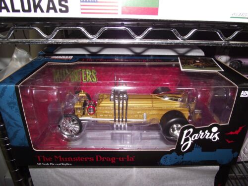 Auto world 1/18 Barris The Munsters drag u la gold NIB