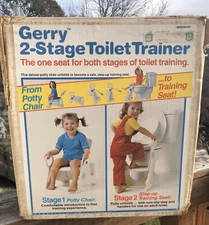 Vintage GERRY 2 Stage Potty Training Seat Ladder Child Toddler Toilet Chair