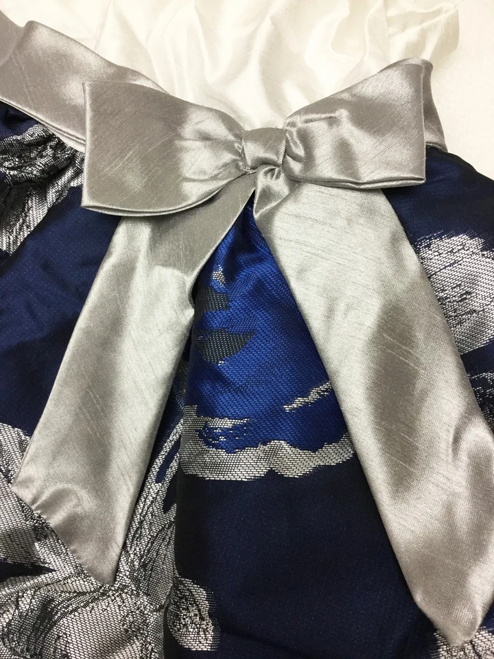 Bonnie Jean Girls Dress White Navy Flower Easter Formal Dress B40303 $58 - Image 2 of 4