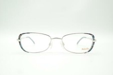 Vintage Nigura N1122 Silver Blue Oval Glasses Frame Eyeglasses NOS