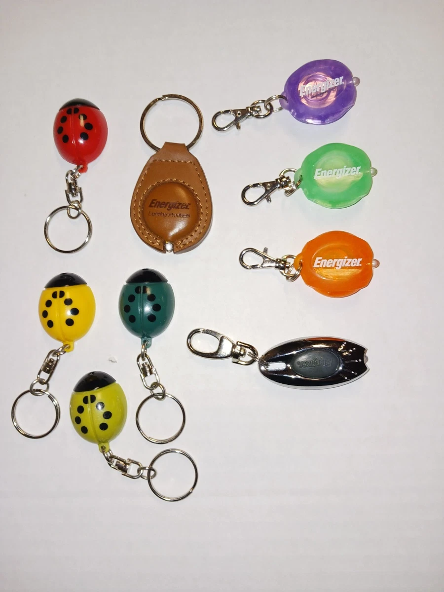 VINTAGE FLASHLIGHTS EVEREADY LOT OF 9 CARABINER KEYCHAIN LIGHTS