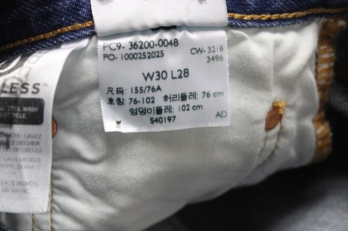 Jeans uomo Levi's 501 Premium Big E Original Fit dritto W30/L28 bottone mosca - Foto 6 di 7