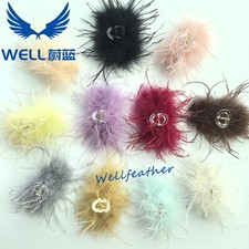 6-inch multi-color ostrich feather hair clip for leisure/sports/fitness/work