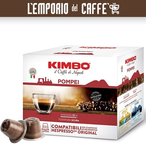 400 Capsule Compatibili Nespresso Caffe Kimbo Miscela Pompei Forte e Decisa