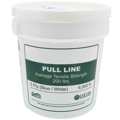 Bucket of 6500ft 200 LBS TENSILE STRENGTH NYLON POLY LINE CABLE PULL ...