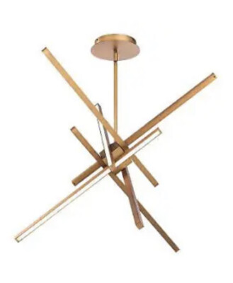 WAC Lighting PD-73139 Parallax 39''W LED Abstract Multi Light - Brass