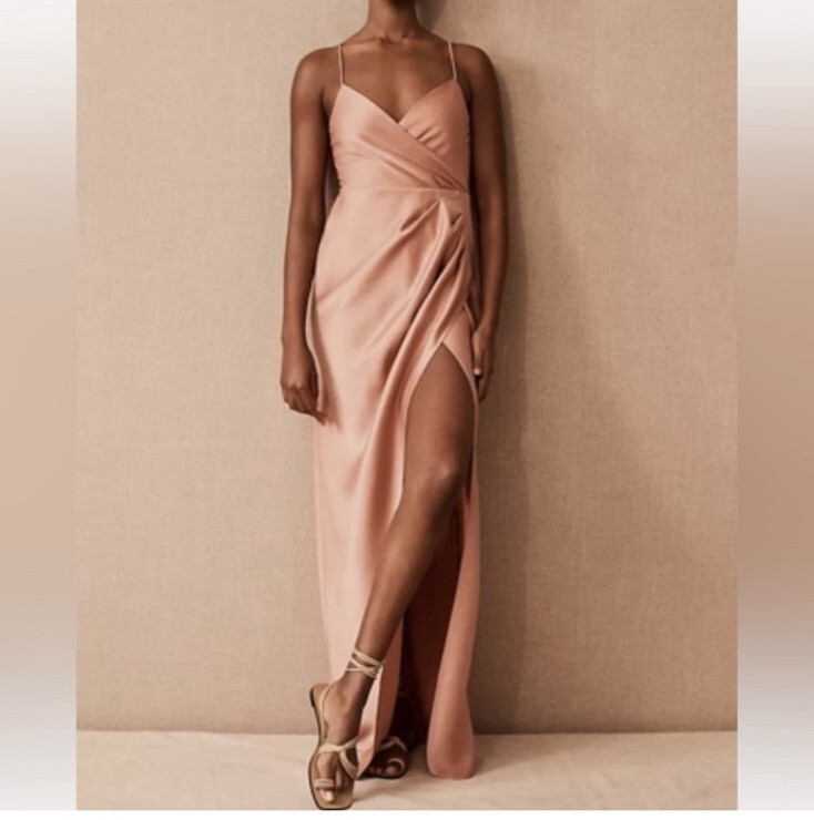 freya satin dress bhldn BHLDN Freya Satin Charmeuse Dress