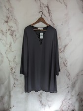 Astr The Label Dress Women Large Black Caged Criss Cross V Neck Long Sleeve 