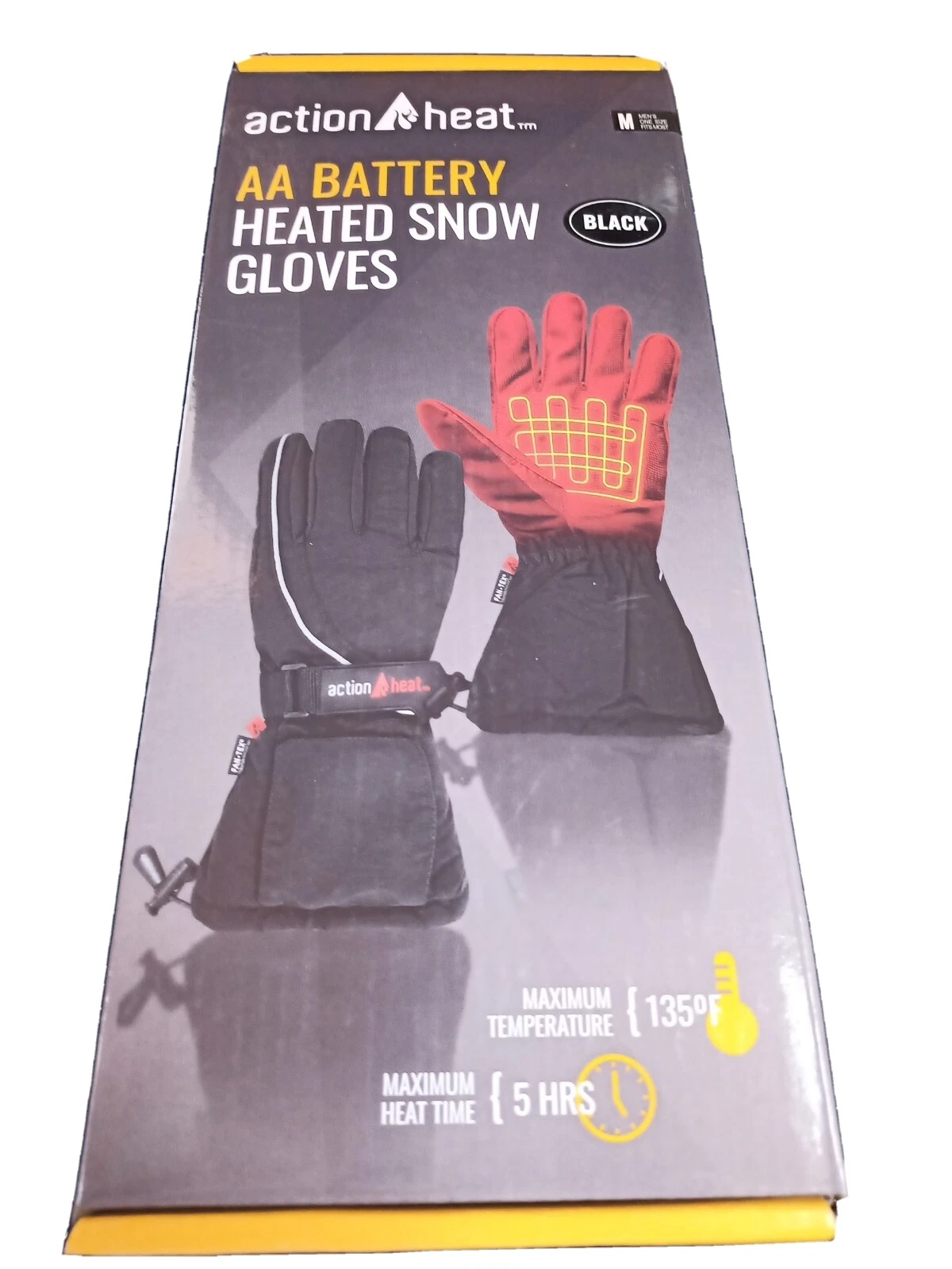 ActionHeat AA Battery Heated Gloves - Men's Thinsulate Winter Work Snow Mens