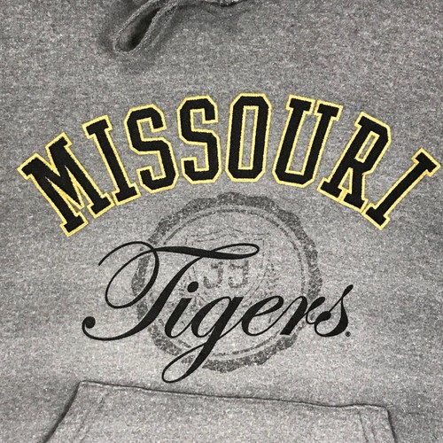 NCAA Missouri Tigers Gray Premium Hooded Sweatshirt Mens Medium - Picture 2 of 9