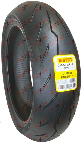 Pirelli Diablo Rosso IV 200/55ZR17 Rear Tire Motorcycle Street 200 55 17 3979800 - 第 1/4 張圖片