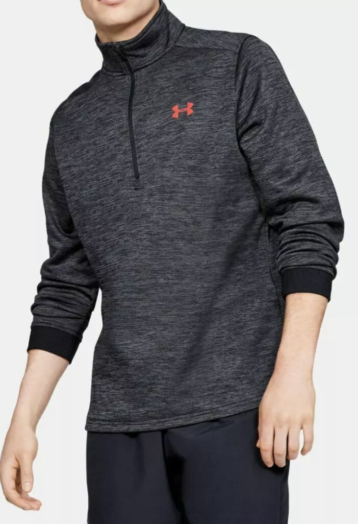 Флисовый пуловер Under Armour на молнии 12 Performance мужской маленький черный свитер 55 6190₽