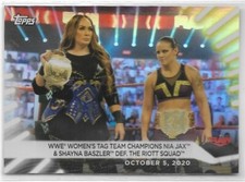 Nia Jax Shayna Baszler 2021 TOPPS WWE WOMEN'S DIVISION ROSTER Rainbow Holo #80