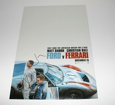 ACTOR JON BERNTHAL SIGNED 'FORD V FERRARI' 12x18 MOVIE POSTER w/COA LEE IACOCCA