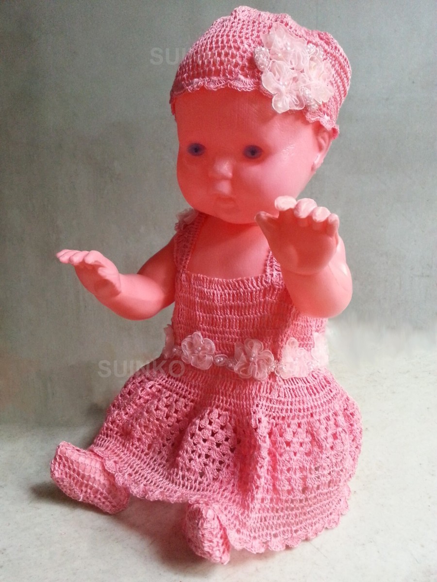 Dress Baby Girl New Handmade Crochet newborn 3month vestido de