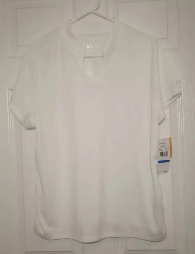 Ruby Rd. Favorites Women's Short Sleeve T-Shirt Size XL White Sun Protection NWT