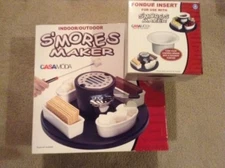 CASAMODA  S'MORES MAKER WITH FONDUE INSERT. GREAT GIFT. Gently Used