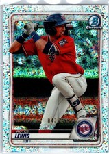 2020 Bowman Chrome Sparkle Refractor Royce Lewis Rookie Card /299 Twins RC. rookie card picture