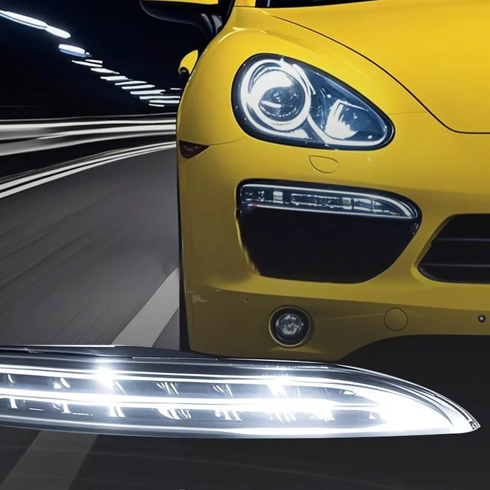 1 Pair LH & RH Bumper Daytime Run Light Lamp LED For Porsche Cayenne 2011- 2014 - Изображение 3 из 4