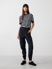 Banana Republic NAVY Tencel Cargo Jogger-Size L Petite- NWT