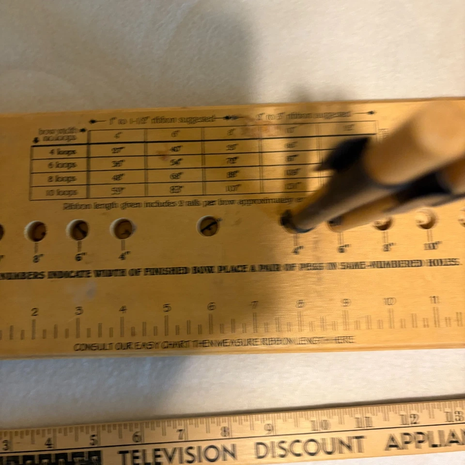 Variety Super Pro Bow Maker Wood Tool w/ Instructions Holiday Floral Craft Decor - Image 3 of 4