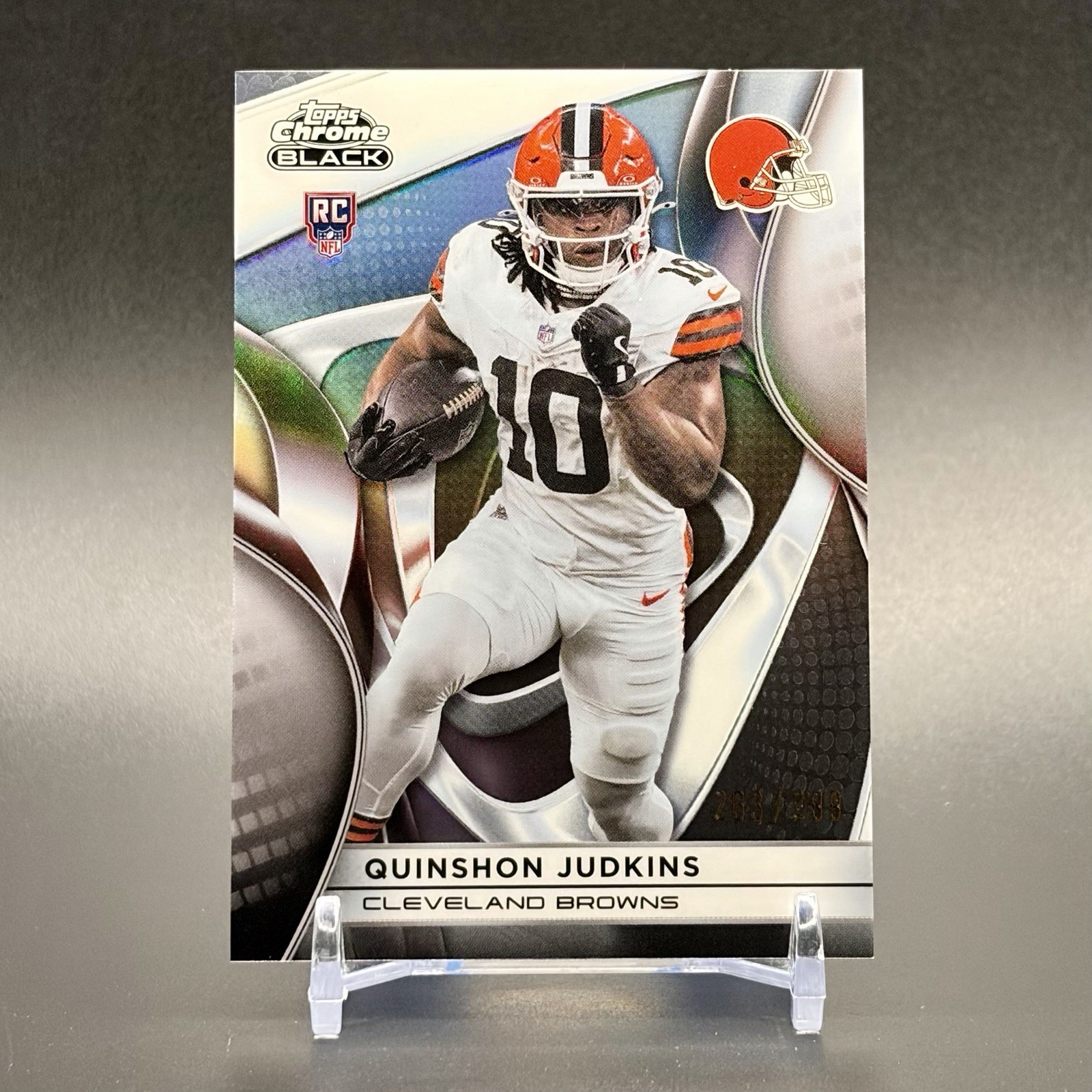 2025 Topps Chrome Black QUINSHON JUDKINS Rookie Refractor 263/299 💥 Browns RC