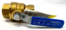EVERBILT 1" LEAD FREE BRASS FPT x FPT FULL PORT THREADED BALL VALVE  - NEW