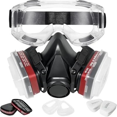 Neu 7 in 1/16 in 1 schwarz 6200 Staubmaske halbes Gesicht Atemschutz Sprühfarbe Bio