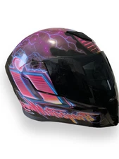 Icon  Airflite Synthwave Large 59-60CM Full Face DOT Motorcycle Helmet Good Cond