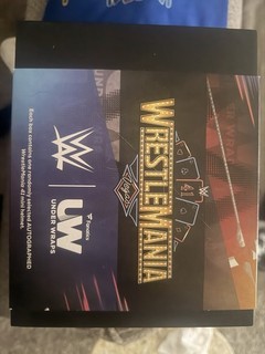LA Knight Signed 5/10 Under Wraps WWE Wrestlemania Mini Helmet. Fanatics Cert