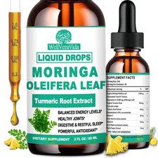 Organic Moringa Liquid Drops with Turmeric, Black Pepper & Vitamin C | Moringa O