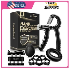 5 PCS Grip Strength Trainer Kit, Hand Gripper Strengthener, Forearm Strengthener