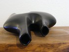 BLACK  SCULPTURAL  VASE MODERN ASYMMETRICAL  ART ABSTRACT CERAMIC  HOME DECOR — photo 6