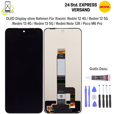 Display LCD Bildschirm Für Xiaomi Redmi 12 4G 5G/13 4G 5G/Note 12R/Poco M6 Pro