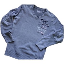 CAMP DAVID BLUE DEPARTEMENT StrukturStrick-Pullover-Sweatshirt XL neuw.Cotton 