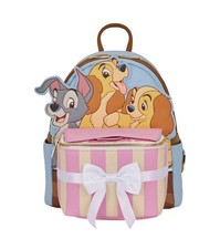 Mini Mochila Pop-Up Loungefly Disney Dama y el Vagabundo Exclusiva Cachorros