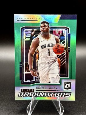 2021-22 Donruss Optic - Elite Dominators Zion Williamson #1 Green Prizm /5