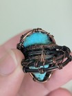 Teardrop Turquoise Copper Wire Ring — photo 5