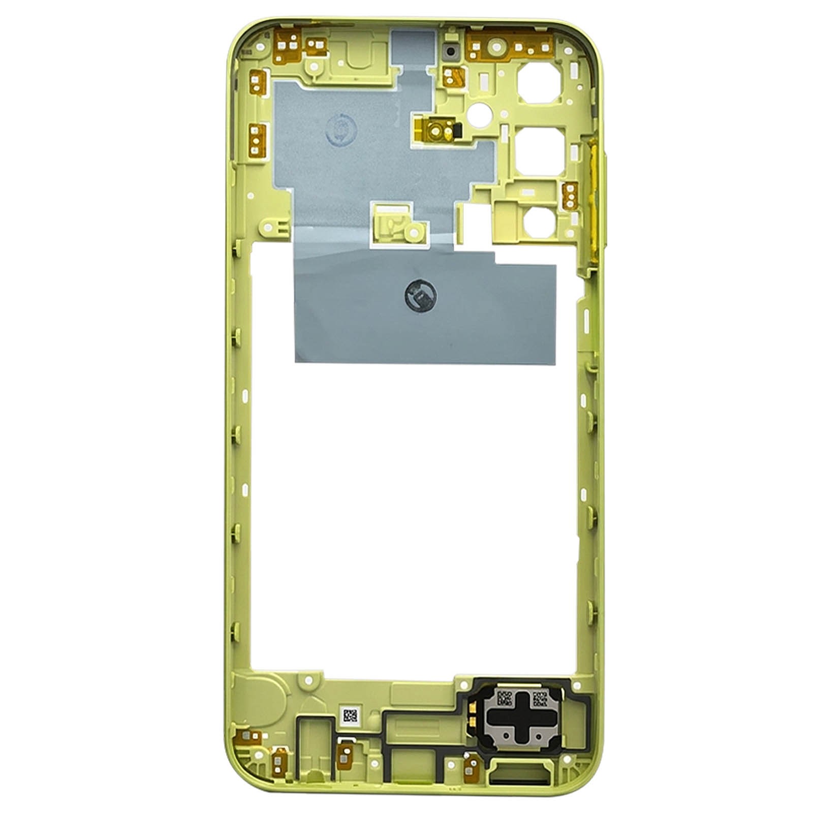 Support châssis Galaxy A15 5G Clappio vert citron pièce rechange milieu