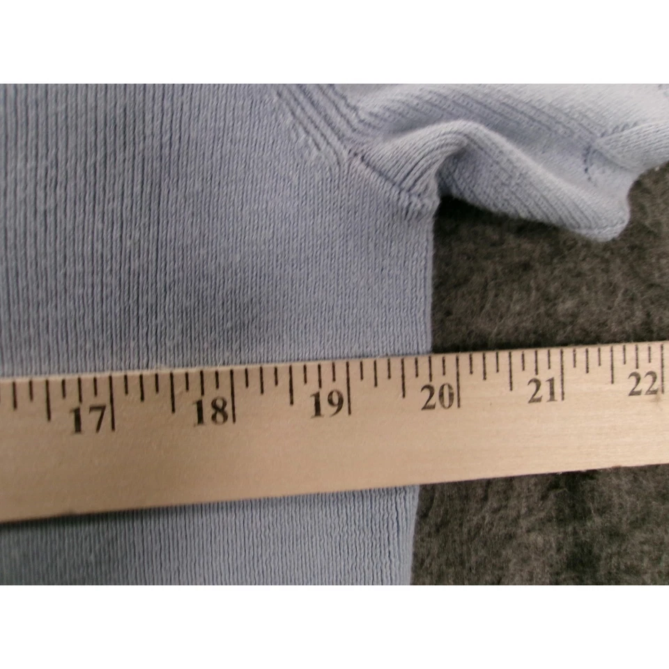 Vintage Crazy Horse Top Womens Large Blue Textured Retro Casual Y2K Hong Kong - Image 4 of 4